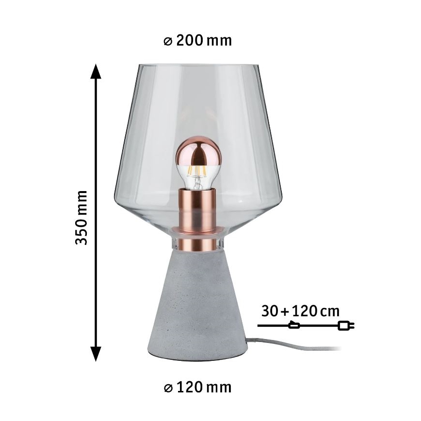Paulmann 79665 - 1xE27/20W Galda lampa NEORDIC YORIK 230V