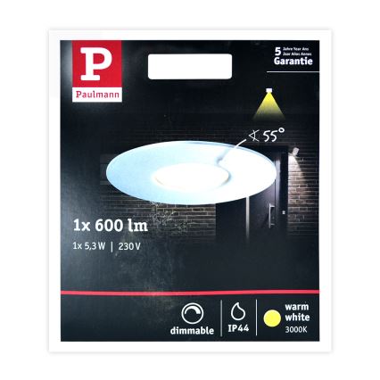 Paulmann 79668 - LED/6,8W IP44 Vannas istabas iegremdēts gaismeklis HOUSE 230V