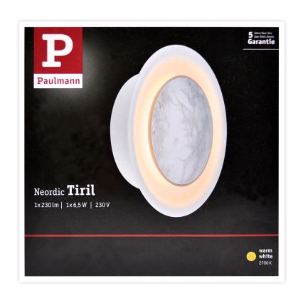 Paulmann 79700 - LED/6,5W Sienas gaismeklis TIRIL 230V