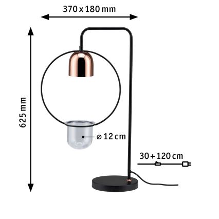 Paulmann 79746 - 1xGU10/20W Galda lampa FANJA 230V dūmakaina