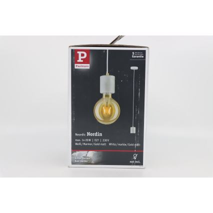 Paulmann 79750 - 1xE27/20W Lustra ar auklu NORDIN 230V