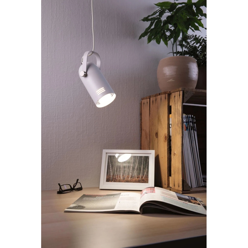 Paulmann 79767 - LAVEA pakaramā lampa ar kabeli, 1xE27/15W, 230V, balta