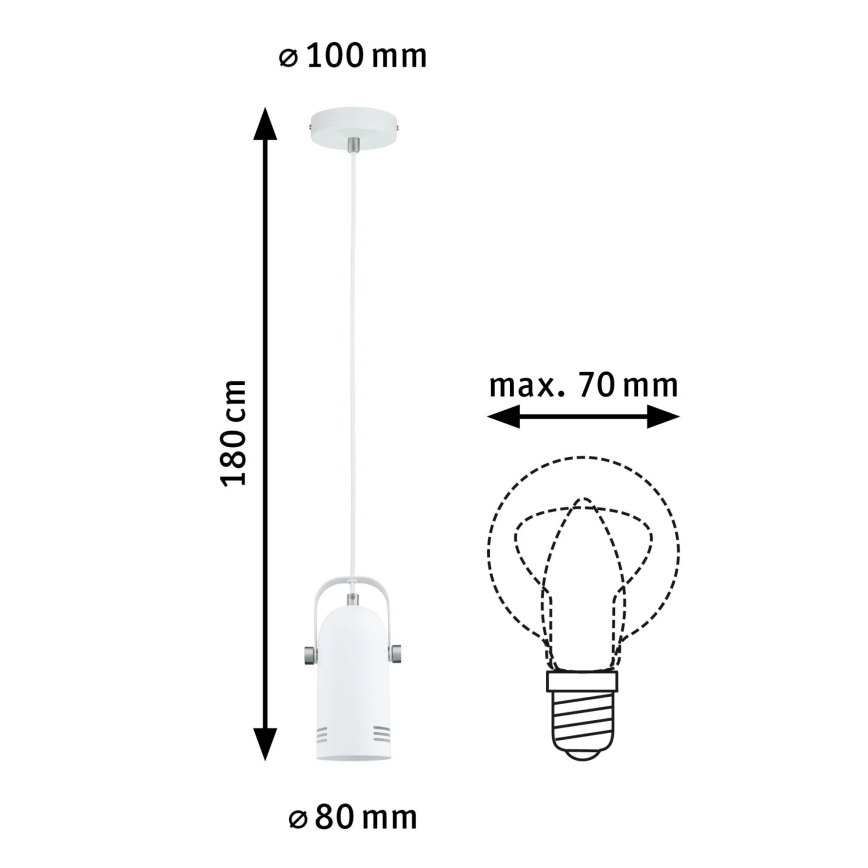 Paulmann 79767 - LED RGBW 1xE27/12W pakaramais gaismeklis LAVEA 230V balts