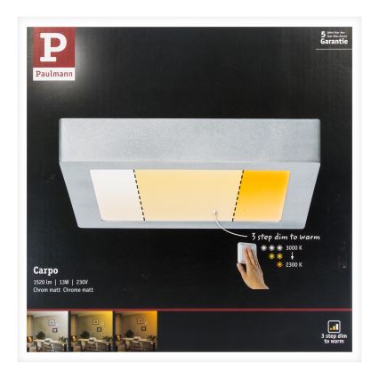 Paulmann 79794 - LED/13W Griestu lampa CARPO 230V 2300/2500/3000K