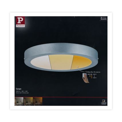 Paulmann 79798 - LED/16W Griestu lampa CARPO 230V 2300/2500/3000K