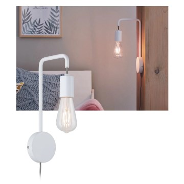 Paulmann 79811 - 1xE27/40W sienas gaismeklis CALVANI 230V balts