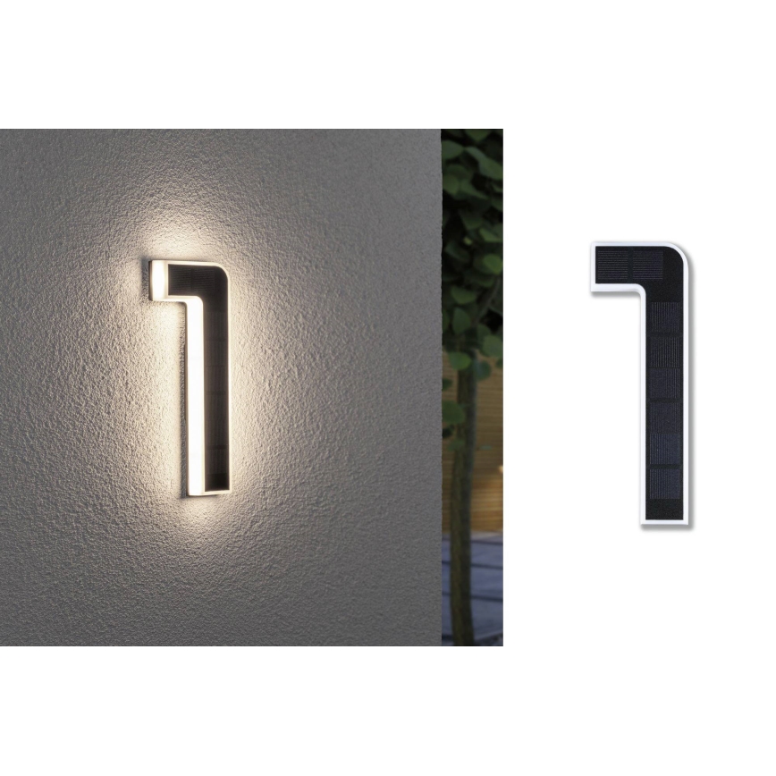 Paulmann 79842 - LED/0,2W IP44 Saules enerģijas mājas numurs 1,2V 1500 mAh