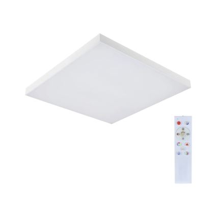 Paulmann 79910 - LED/31W RGBW regulējama griestu lampa LORIA 230V 3000-6500K 59,5x59,5 cm balta + tālvadības pults