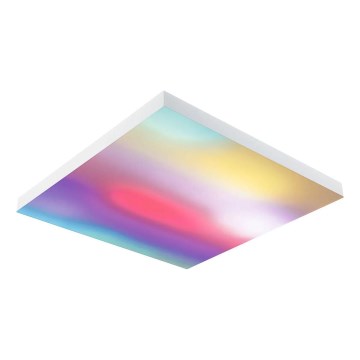 Paulmann 79910 - LED/31W RGBW regulējama griestu lampa LORIA 230V 3000-6500K 59,5x59,5 cm balta + tālvadības pults