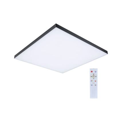 Paulmann 79913 - LED/31W RGBW regulējams griestu gaismeklis LORIA 230V 3000-6500K 59,5x59,5 cm melns + tālvadības pults
