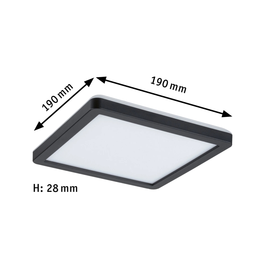 Paulmann 79920 - LED/11,2 W dimmējams panelis ATRIA 230 V 3000 K 19x19 cm melns