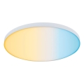 Paulmann 79928 - LED/22W aptumšojams griestu gaismeklis LORIA 230V 2700-6500K Ø 40 cm balts