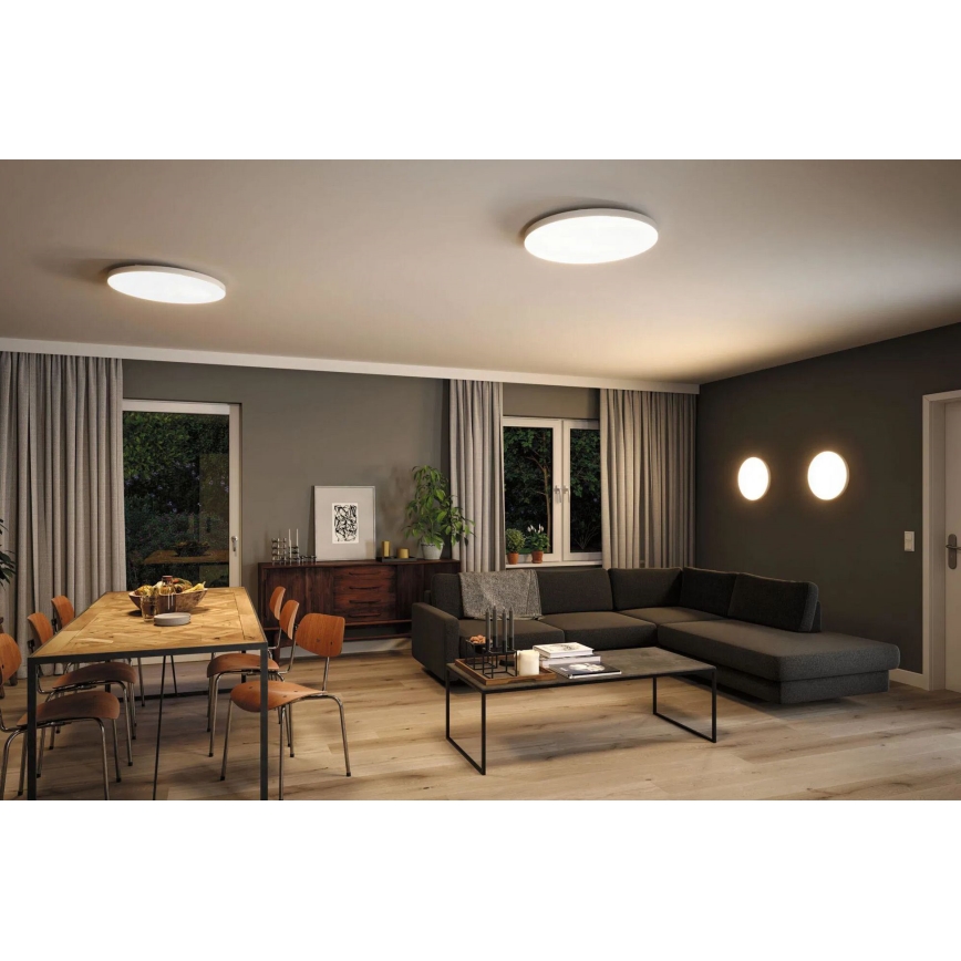 Paulmann 79929 - LED/22W RGBW aptumšojams griestu gaismeklis LORIA 230V Ø 40 cm balts