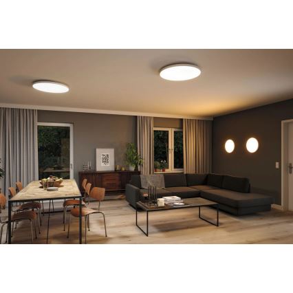 Paulmann 79929 - LED/22W RGBW aptumšojams griestu gaismeklis LORIA 230V Ø 40 cm balts