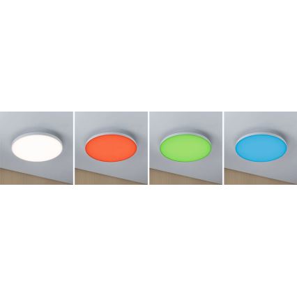 Paulmann 79929 - LED/22W RGBW aptumšojams griestu gaismeklis LORIA 230V Ø 40 cm balts