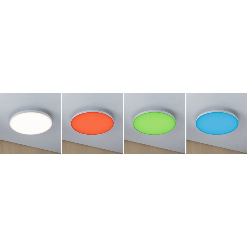 Paulmann 79929 - LED/22W RGBW aptumšojams griestu gaismeklis LORIA 230V Ø 40 cm balts
