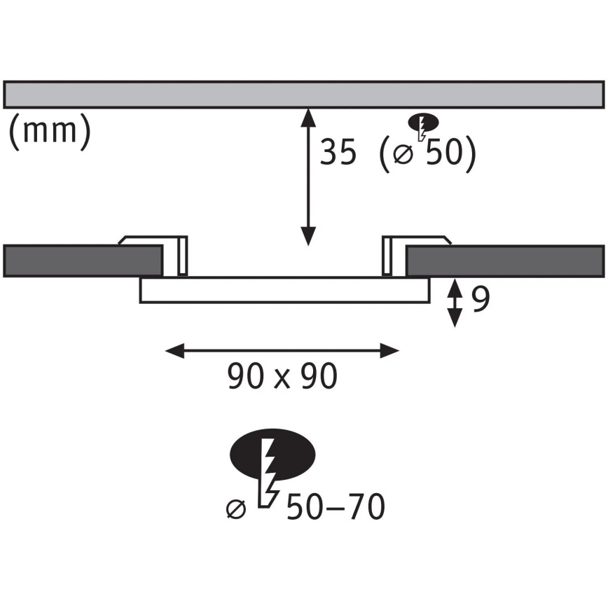 Paulmann 79953 - LED/6W IP44 Dimmējams vannas istabas iebūvējamais griestu gaismeklis VARIFIT 230V