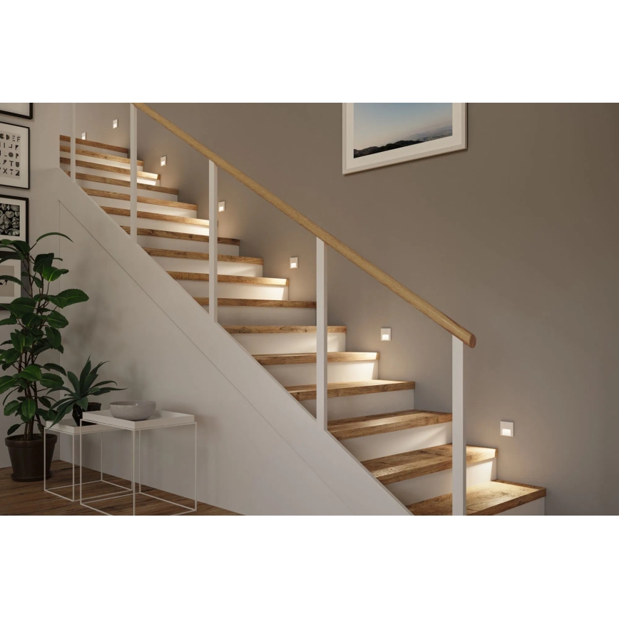 Paulmann 79999 - LED/1W Kāpņu telpas lampa TSARO 230V Follow/balta