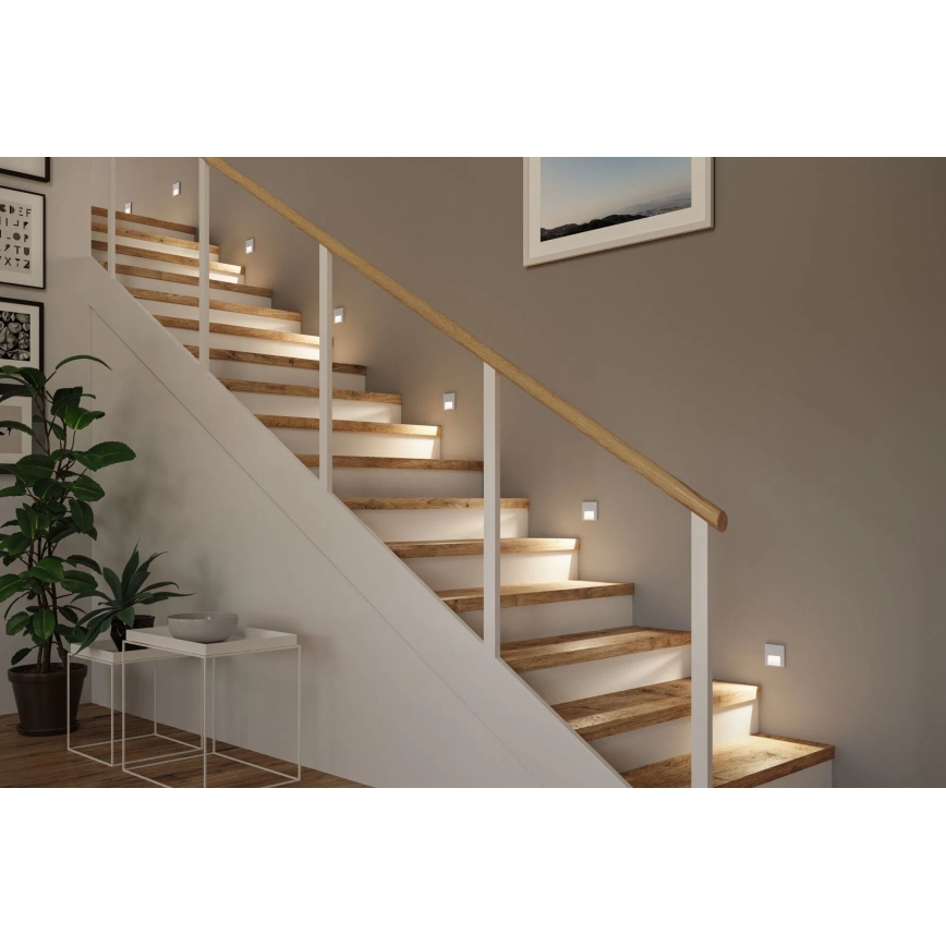 Paulmann 80000 - LED/1W Kāpņu telpas lampa TSARO 230V Follow/matēts hroms