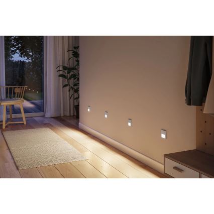 Paulmann 80000 - LED/1W Kāpņu telpas lampa TSARO 230V Follow/matēts hroms