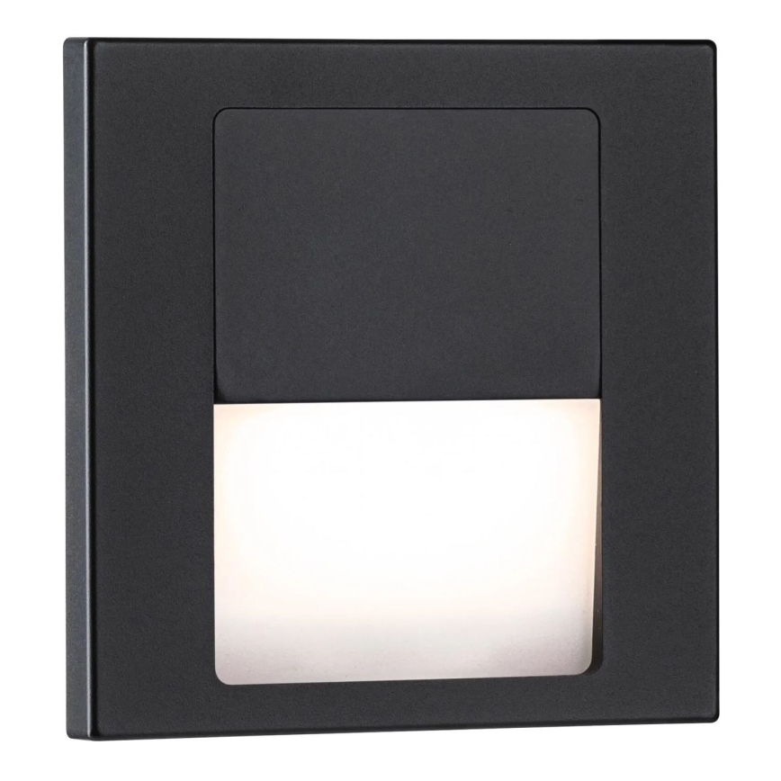 Paulmann 80001 - LED/1W Kāpņu telpas lampa TSARO 230V Follow/melna