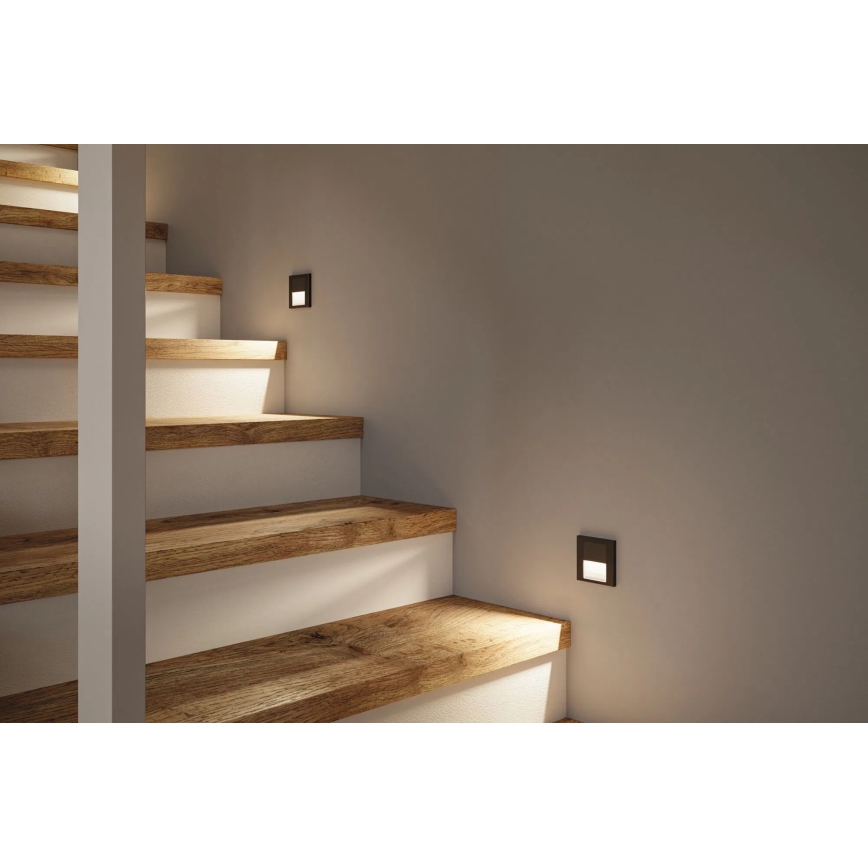 Paulmann 80001 - LED/1W Kāpņu telpas lampa TSARO 230V Follow/melna