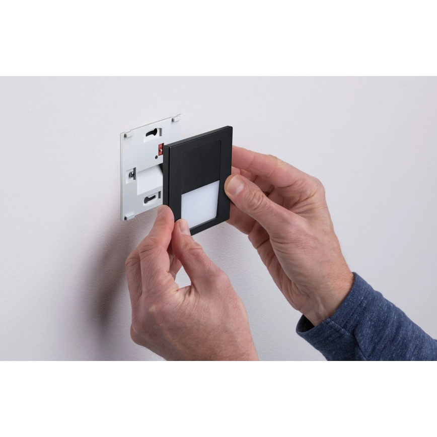 Paulmann 80001 - LED/1W Kāpņu telpas lampa TSARO 230V Follow/melna