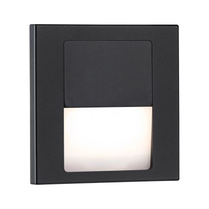 Paulmann 80001 - LED/1W Kāpņu telpas lampa TSARO 230V Follow/melna