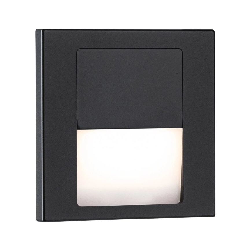 Paulmann 80001 - LED/1W Kāpņu telpas lampa TSARO 230V Follow/melna