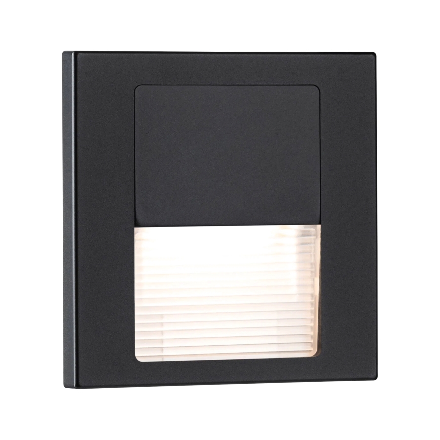 Paulmann 80001 - LED/1W Kāpņu telpas lampa TSARO 230V Follow/melna