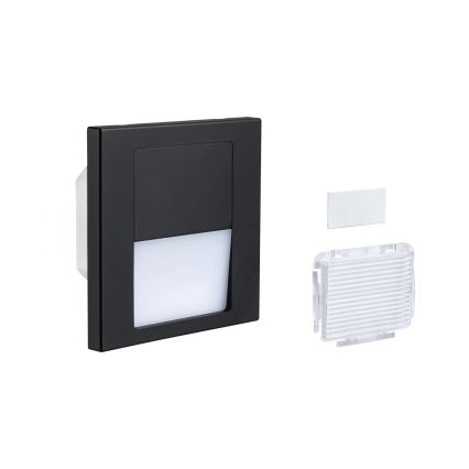 Paulmann 80001 - LED/1W Kāpņu telpas lampa TSARO 230V Follow/melna