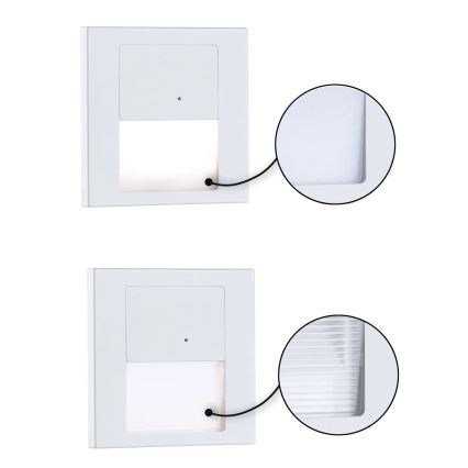 Paulmann 80002 - LED/1W Kāpņu telpas lampa ar sensoru TSARO 230V Lead/balta