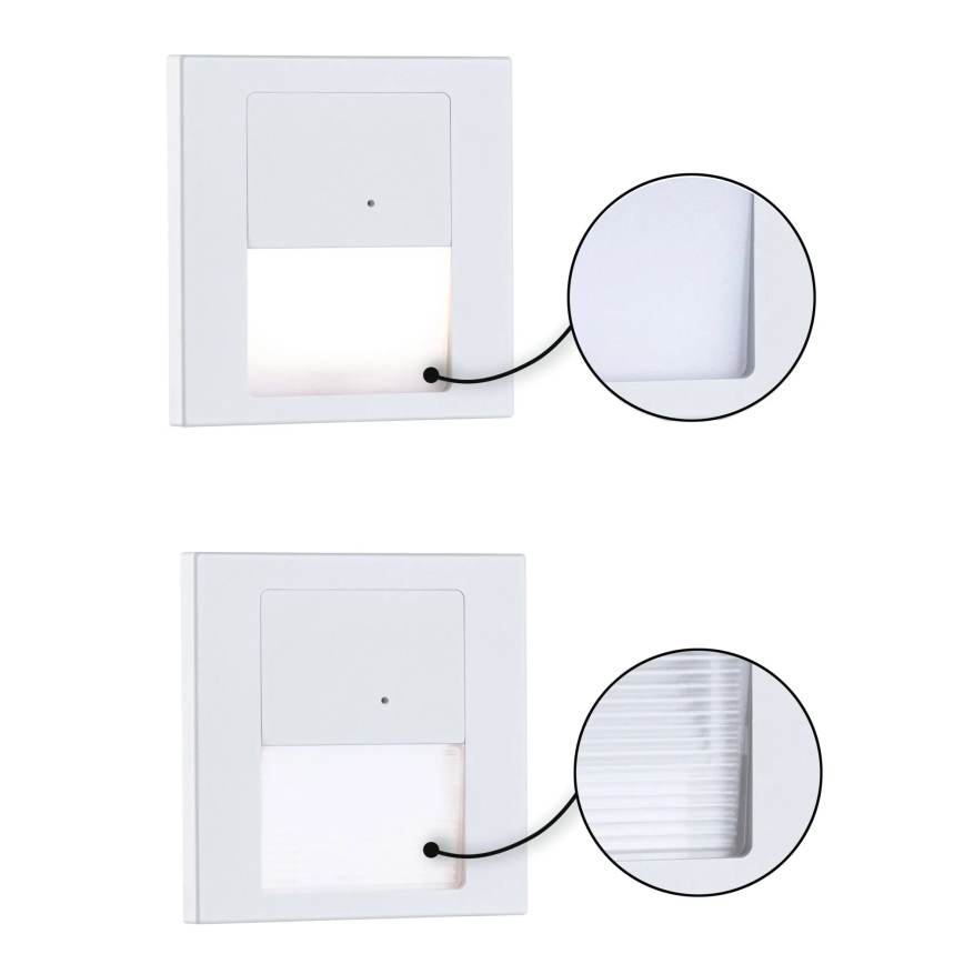 Paulmann 80002 - LED/1W Kāpņu telpas lampa ar sensoru TSARO 230V Lead/balta