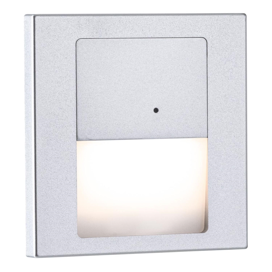 Paulmann 80003 - LED/1W Kāpņu telpas lampa ar sensoru TSARO 230V Lead/matēts hroms