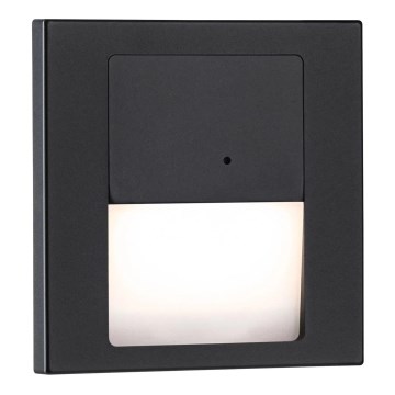 Paulmann 80004 - LED/1W Kāpņu telpas lampa ar sensoru TSARO 230V Lead/melna