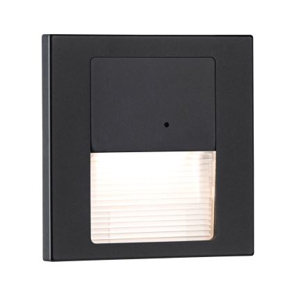 Paulmann 80004 - LED/1W Kāpņu telpas lampa ar sensoru TSARO 230V Lead/melna