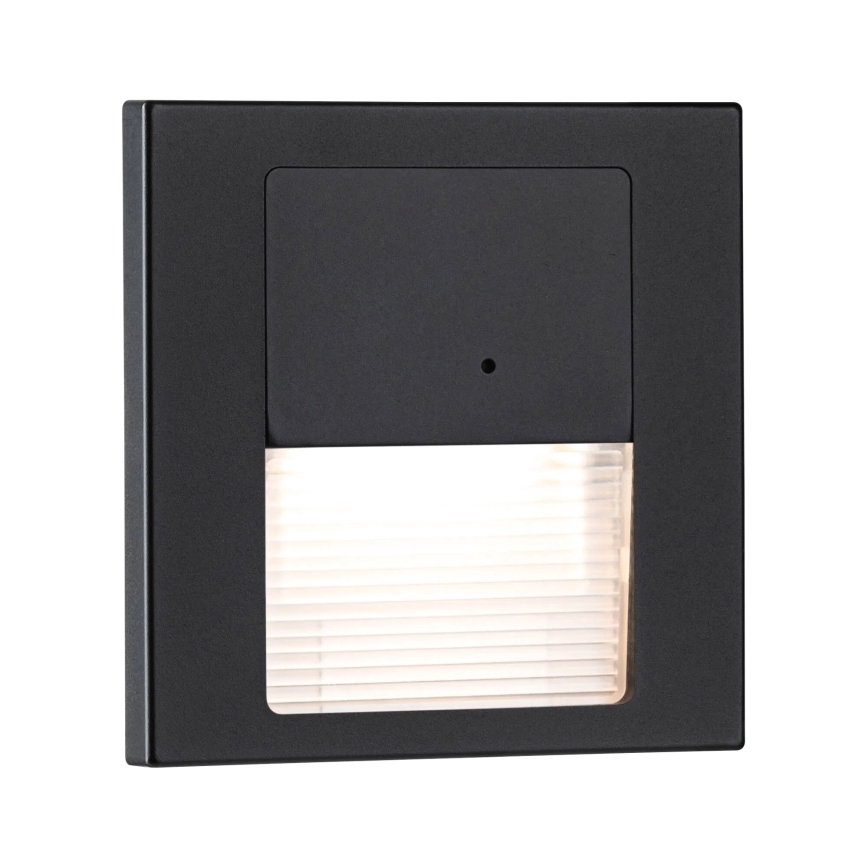 Paulmann 80004 - LED/1W Kāpņu telpas lampa ar sensoru TSARO 230V Lead/melna