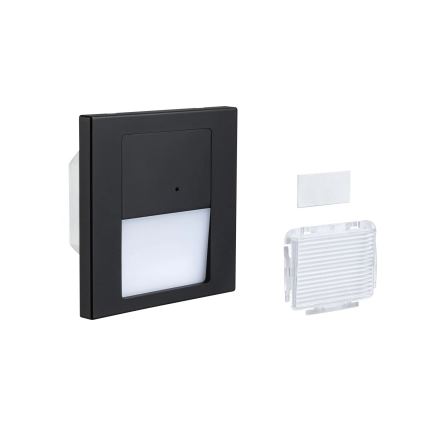 Paulmann 80004 - LED/1W Kāpņu telpas lampa ar sensoru TSARO 230V Lead/melna