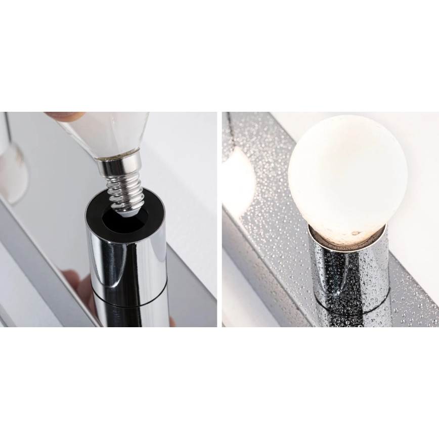Paulmann 80096 - 3xE14/40W IP44 Vannas istabas spoguļa lampa REGULA 230V spīdīgi hromēts