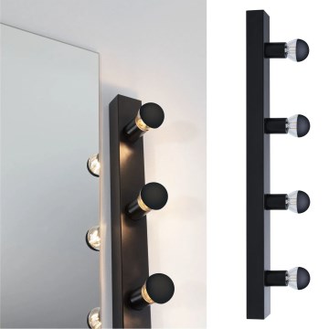 Paulmann 80099 - 4xE14/40W IP44 Vannas istabas spoguļa lampa REGULA 230V melna