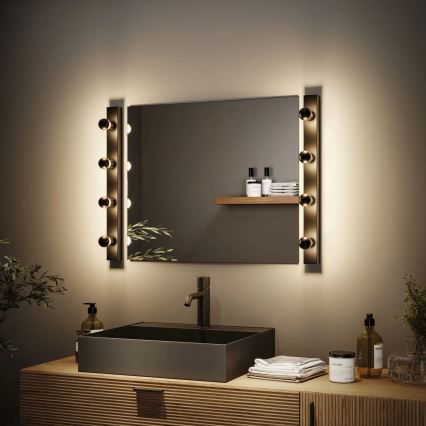 Paulmann 80099 - 4xE14/40W IP44 Vannas istabas spoguļa lampa REGULA 230V melna