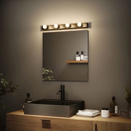 Paulmann 80099 - 4xE14/40W IP44 Vannas istabas spoguļa lampa REGULA 230V melna