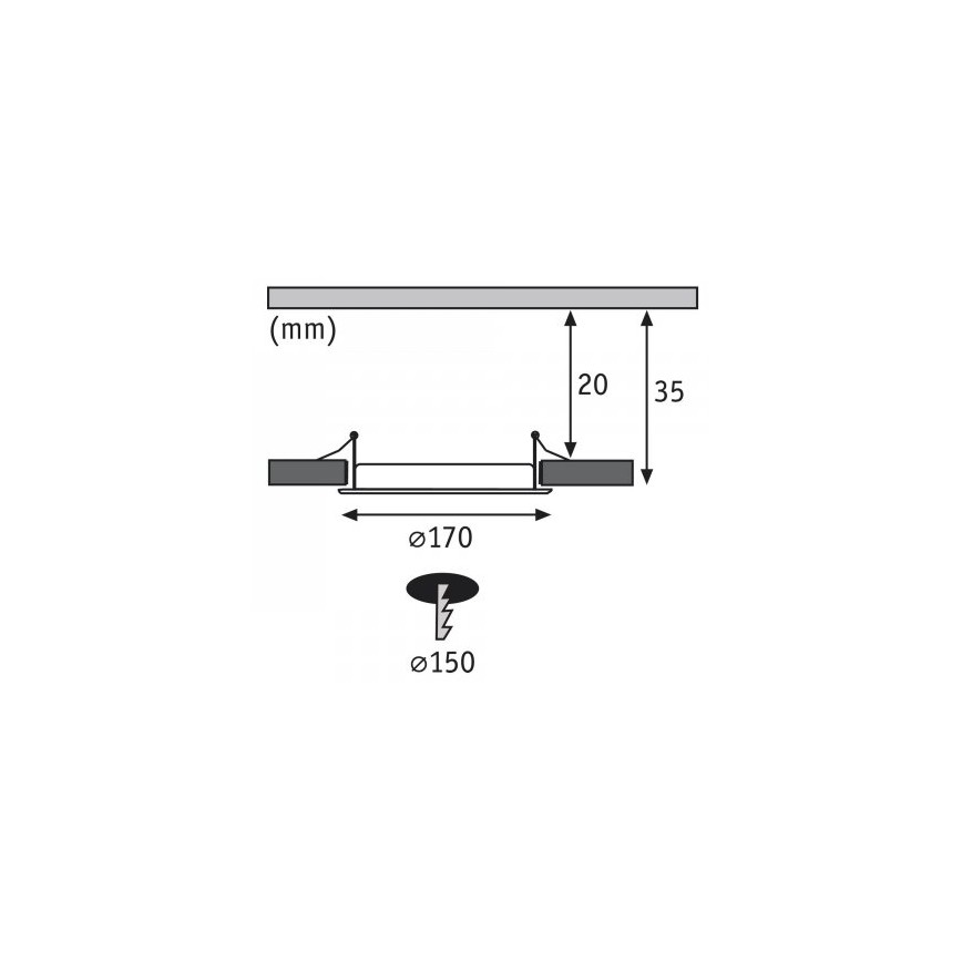 Paulmann 92062 - LED/12W IP44 Vannas istabas iebūvējams gaismeklis QUAL 230V 2700K