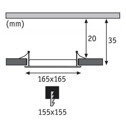 Paulmann 92080 - LED/12W IP44 Vannas istabas iebūvējams gaismeklis QUAL 230V 2700K