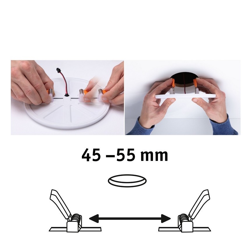 Paulmann 92387 - LED/4,5W IP44 Iebūvējams vannas istabas gaismeklis VARIFIT 230V