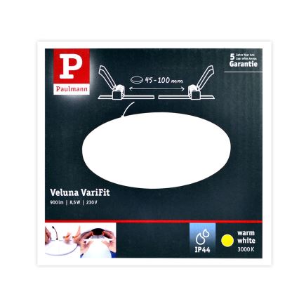 Paulmann 92388 - LED/10W IP44 Iebūvējamais vannas istabas gaismeklis VARIFIT 230V