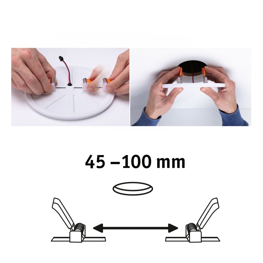 Paulmann 92391 - LED/8,5W IP44 Iebūvējamais vannas istabas gaismeklis VARIFIT 230V