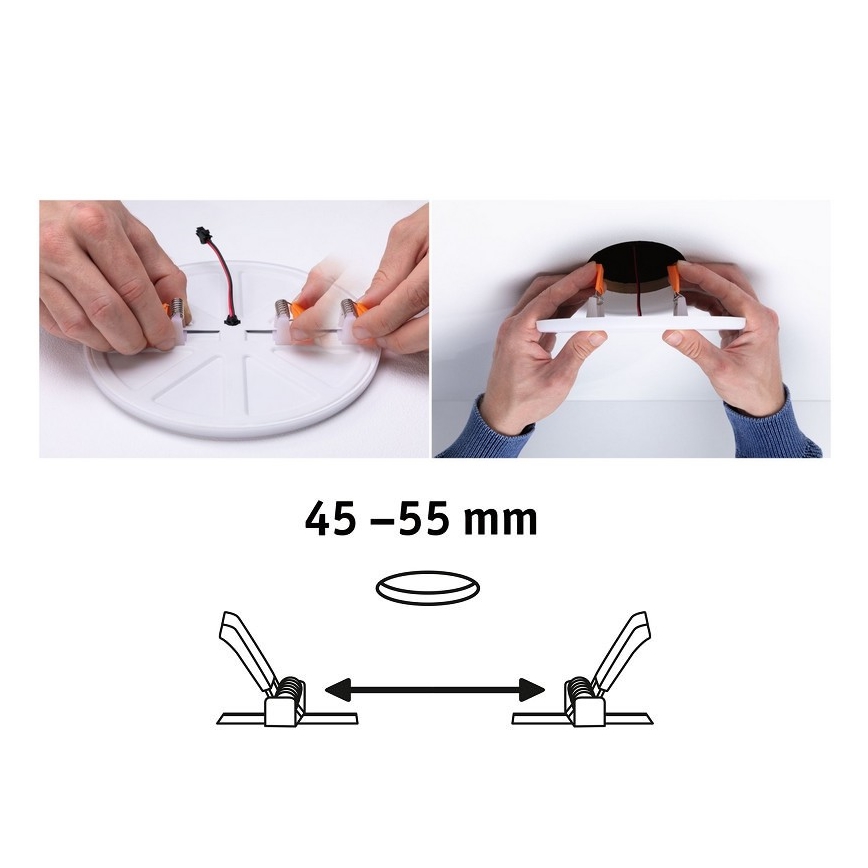 Paulmann 92393 - LED/4,5W IP44 Iebūvējamais vannas istabas gaismeklis VARIFIT 230V