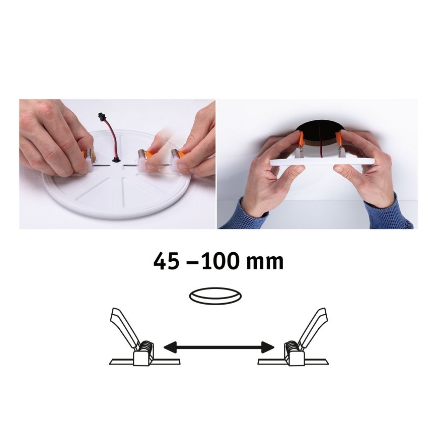 Paulmann 92397 - LED/8,5W IP44 Iebūvējamais vannas istabas gaismeklis VARIFIT 230V