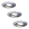 Paulmann 92516 - KOMPLEKTS 3xLED-GU10/3,5W Vannas istabas iebūvējamais gaismeklis PREMIUM LINE 230V